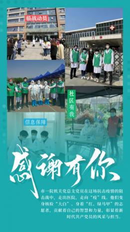 同心战疫10 | 抗疫有我，市一院机关党总支党徽闪耀在抗疫一线